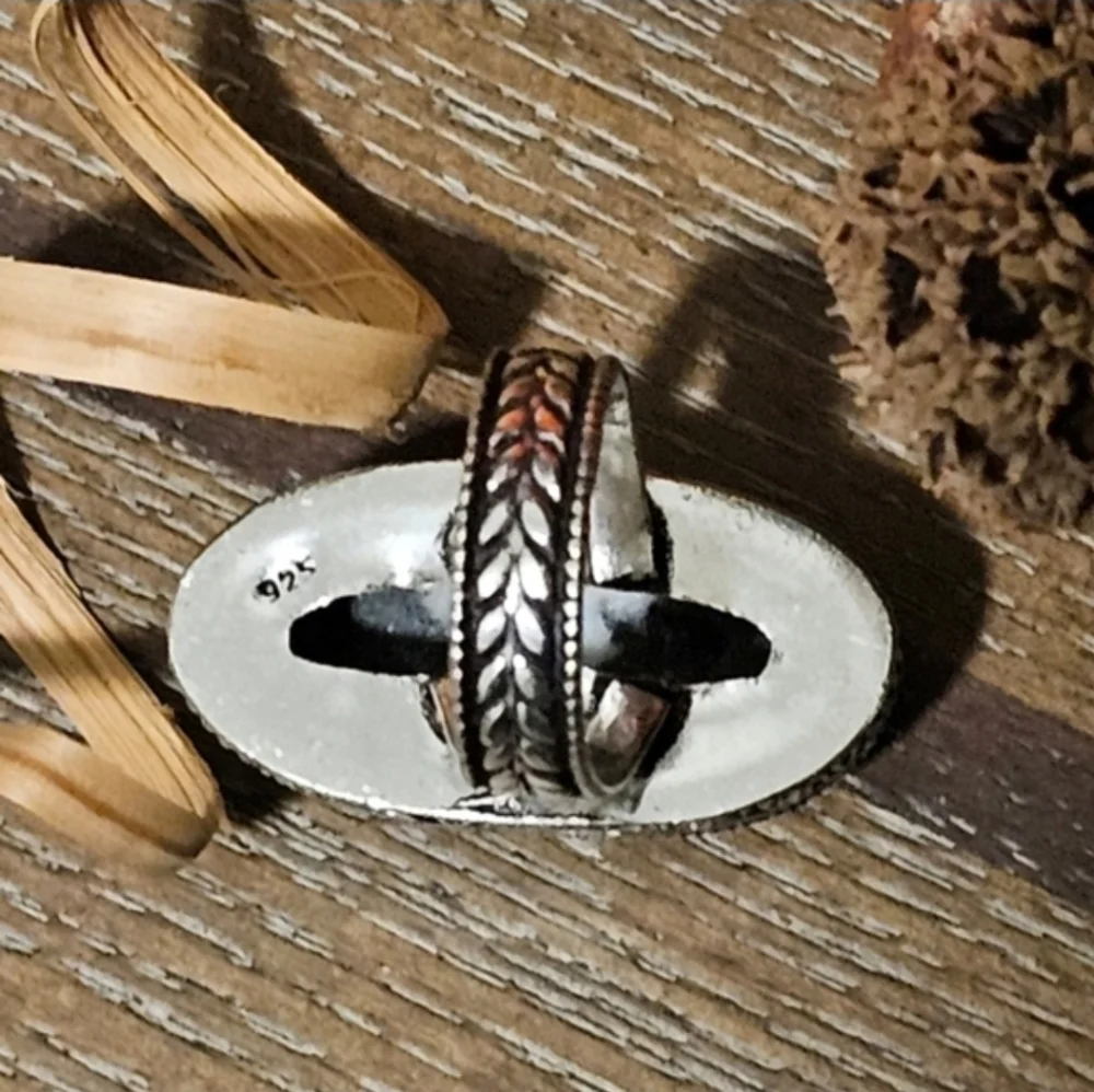 White Buffalo Turquoise Ring represents innocence, purity, and strength - Picture 6 of 6